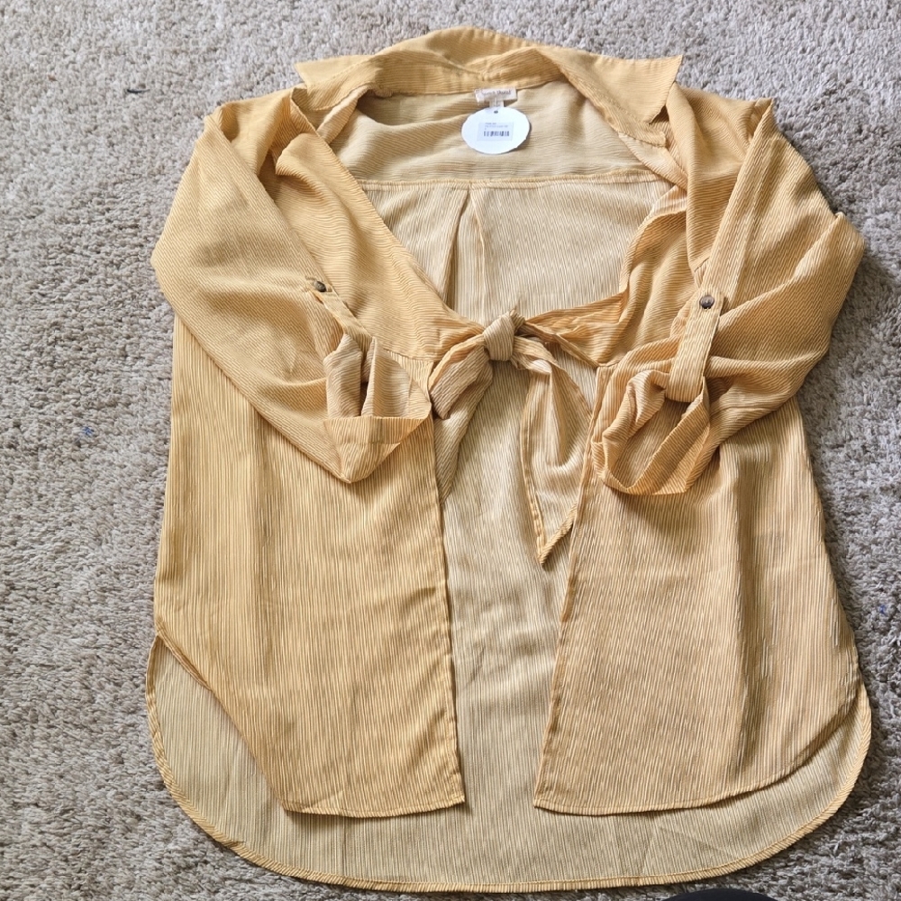 HEM AND THREAD tie Front Coverup
